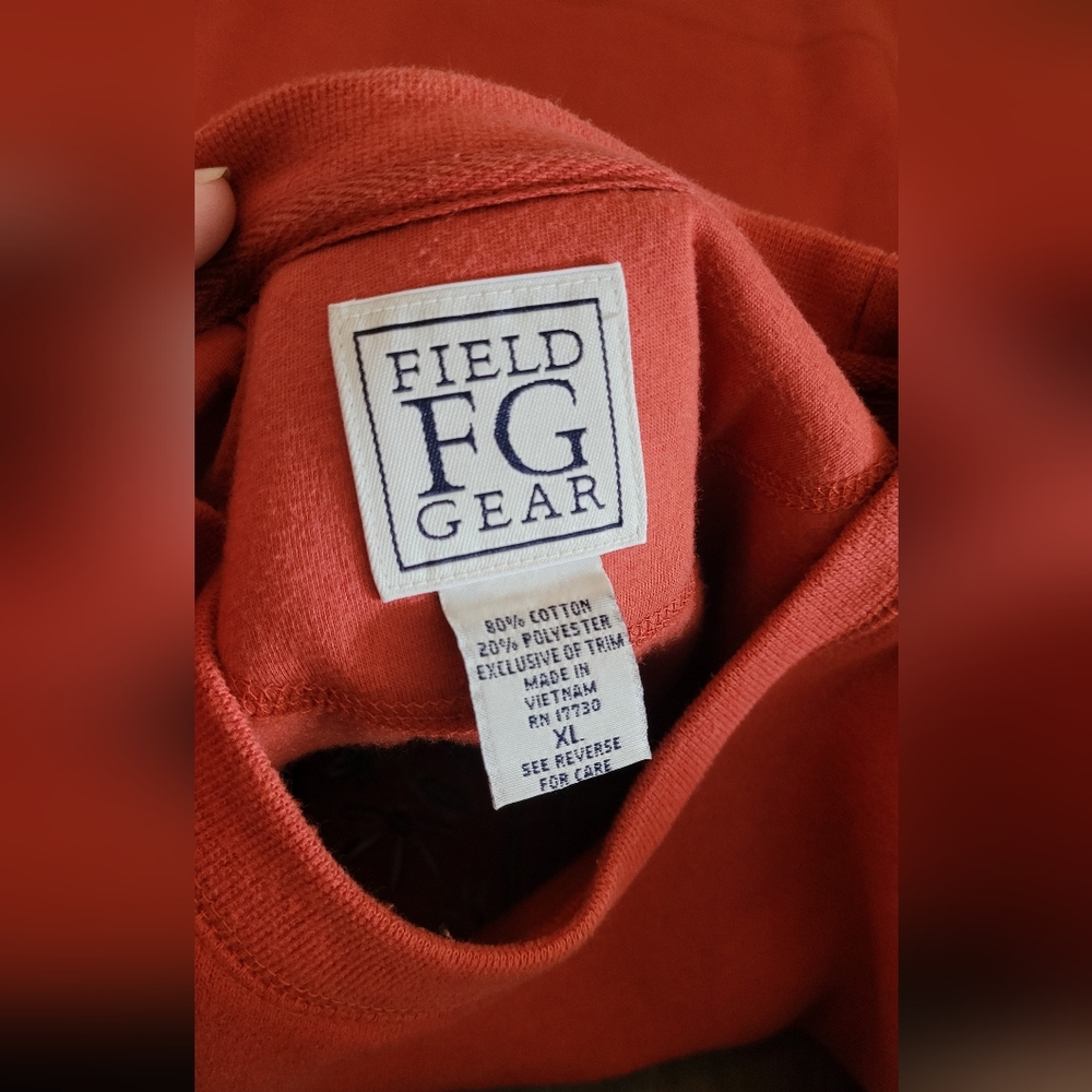 Field Gear Fleecy Cotton Blend Pullover Autumn Sweatshirt, Women's XL, Orange - Picture 5 of 8
